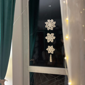 Śnieżynki do okna - Złoto naturalne