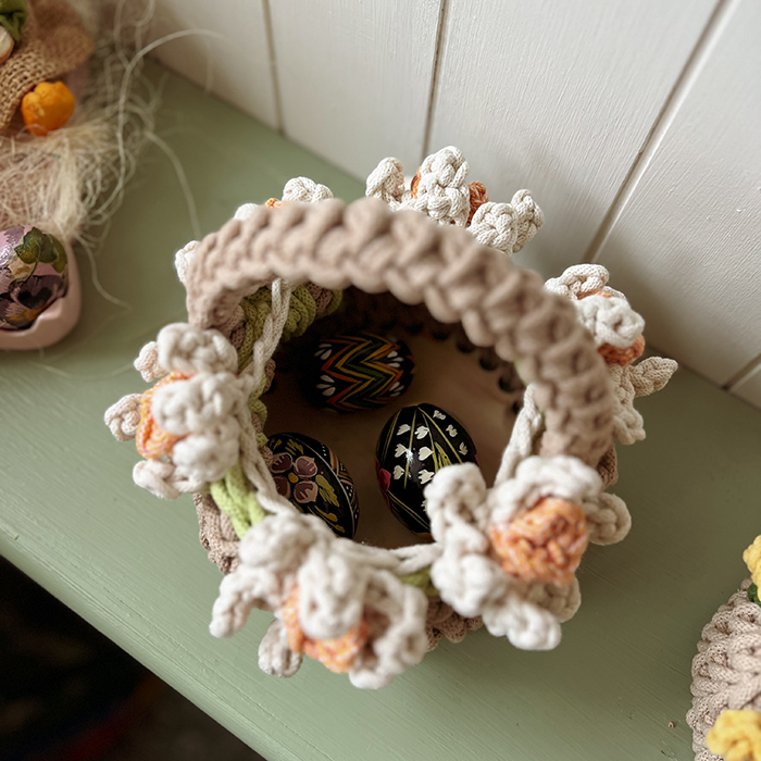 Pakiet wzorów na koszyk w żonkile i bratki - obrazek 5