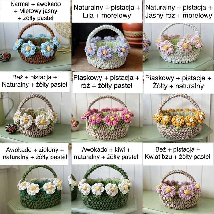 Koszyk na chleb w stokrotki - obrazek 4