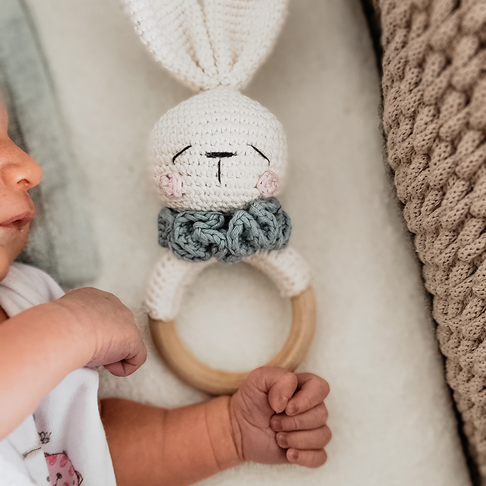 Grzechotka króliczek dla chłopca ( różne kolory) - obrazek 6