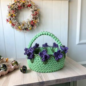 Koszyk wielkanocny w fiołki 2w1 (różne kolory)